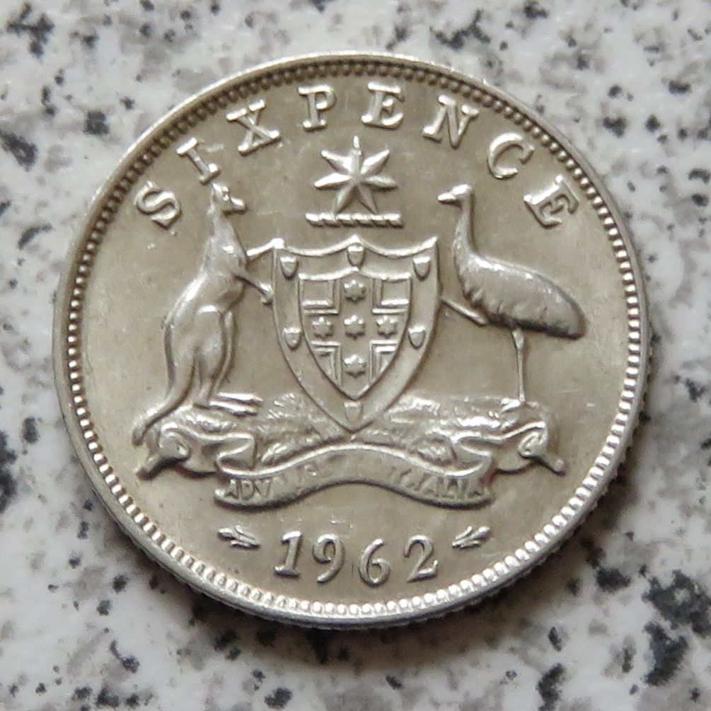  Australien 6 Pence 1962   