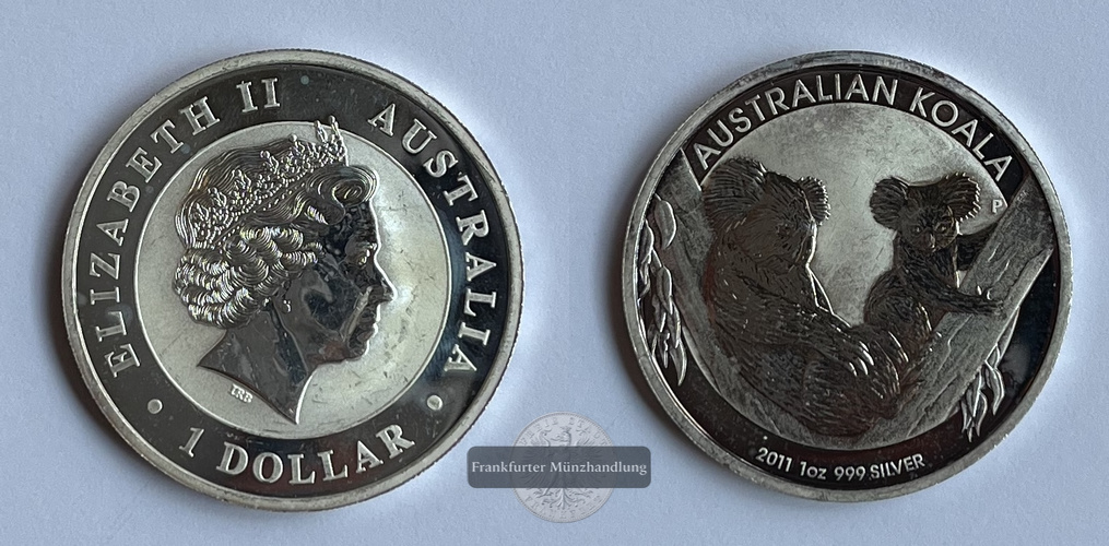  Australien 1 Dollar 2011 Koala  FM-Frankfurt KM#1689 Feinsilber: 31,1g   
