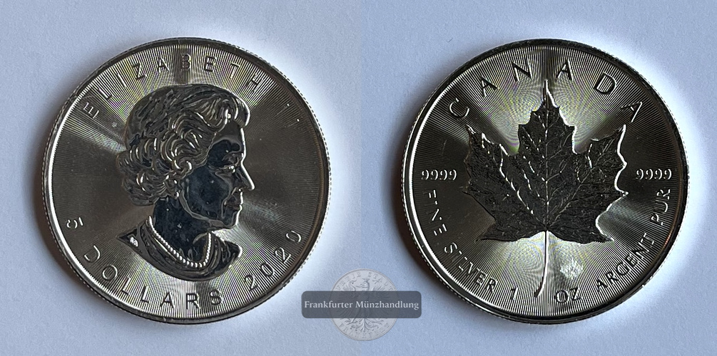  Kanada 5 Dollar 2020 Maple Leaf FM-Frankfurt Feinsilber: 31,1g   