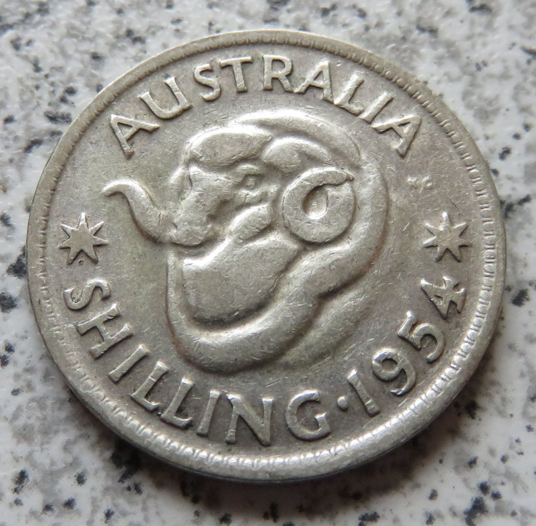  Australien 1 Shilling 1954   