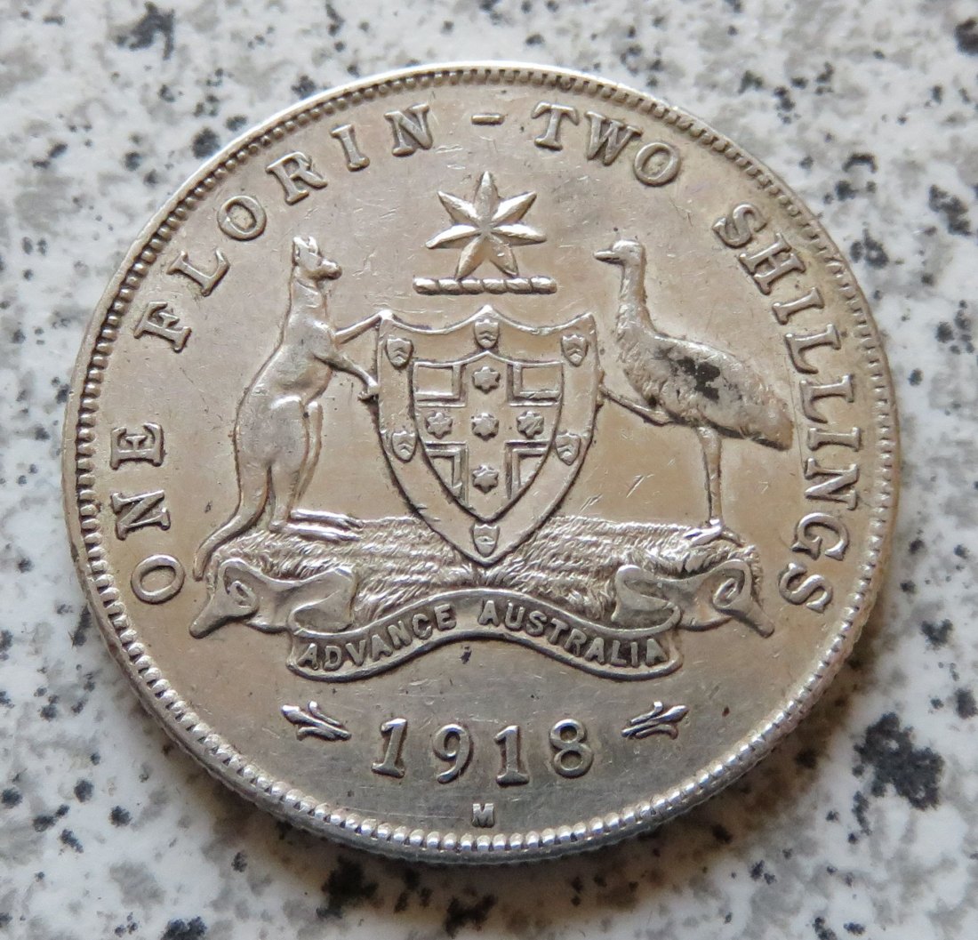  Australien 1 Florin 1918 M   