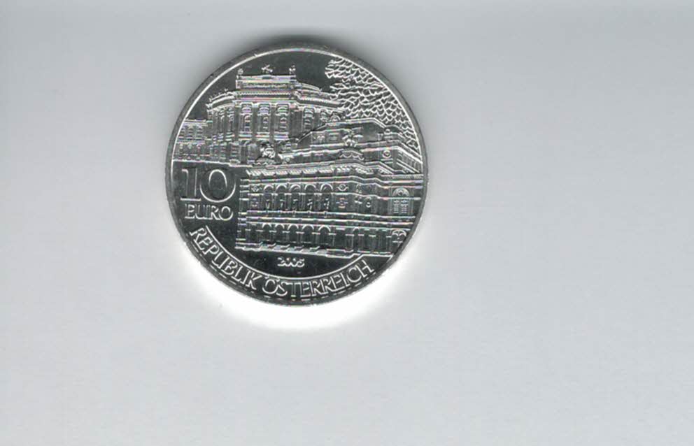  10 Euro 2005 Wiedereröffnung von Burg & Oper Ag 925/16g fein Österreich Spittalgold9800 (4971/8   