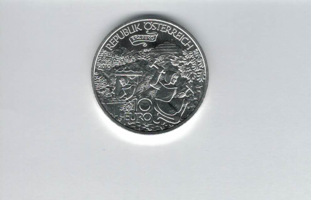  10 Euro 2010 Erzberg silber 925/16g fein Österreich Spittalgold9800 (4971/17   