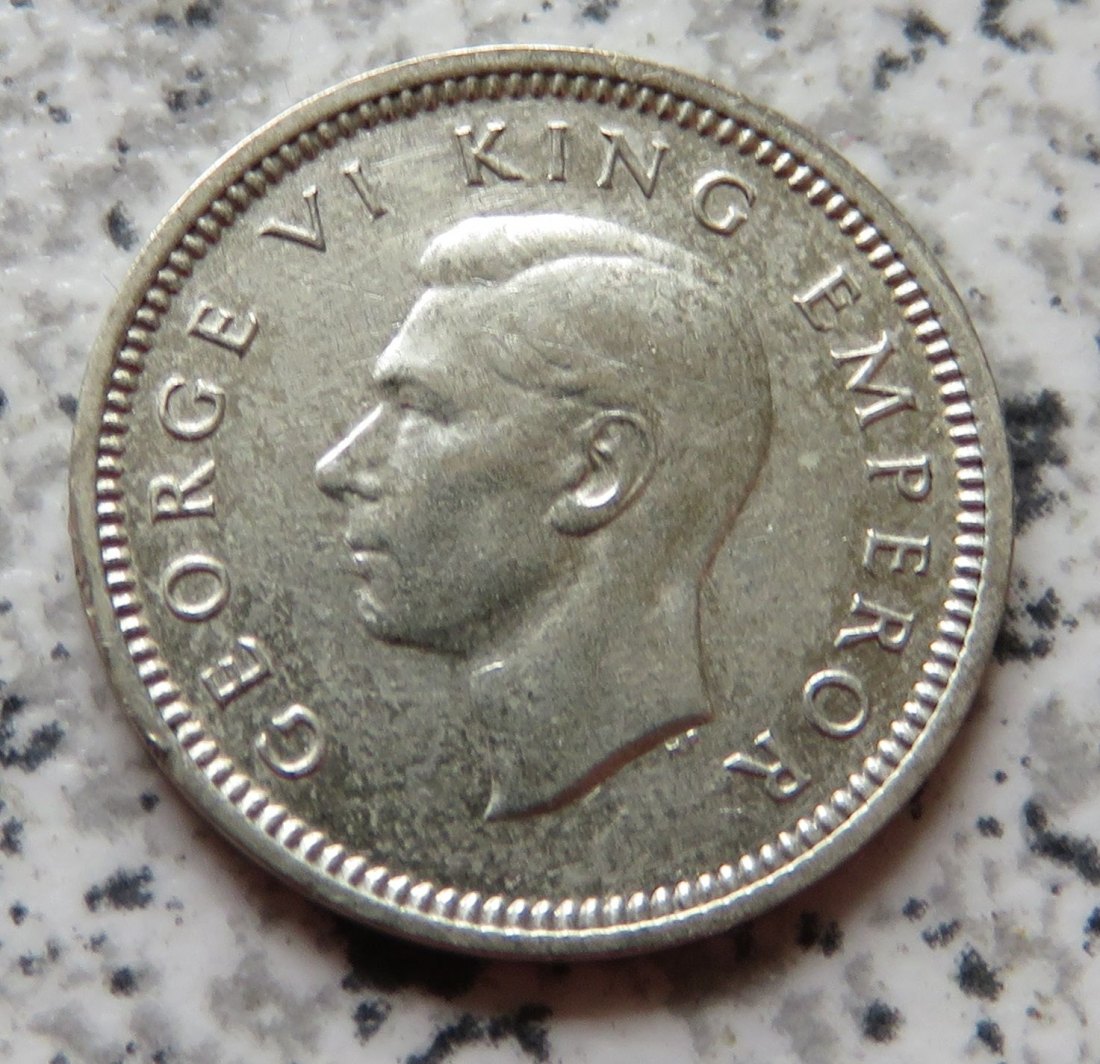  Neuseeland 3 Pence 1937   