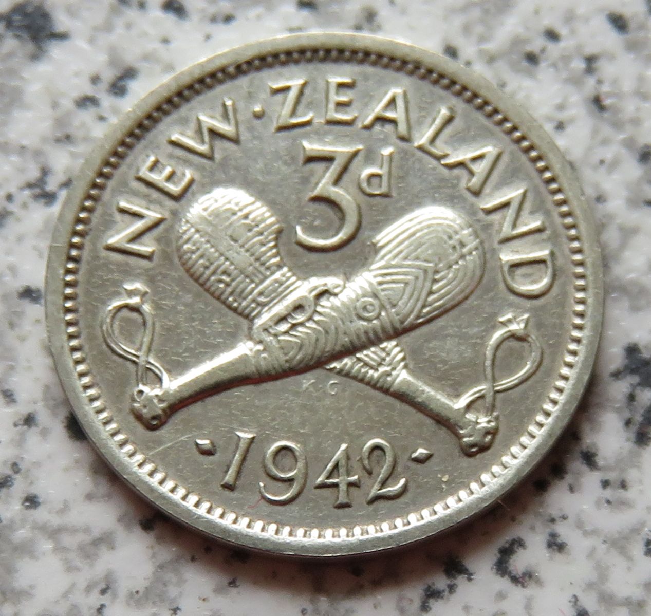  Neuseeland 3 Pence 1942   