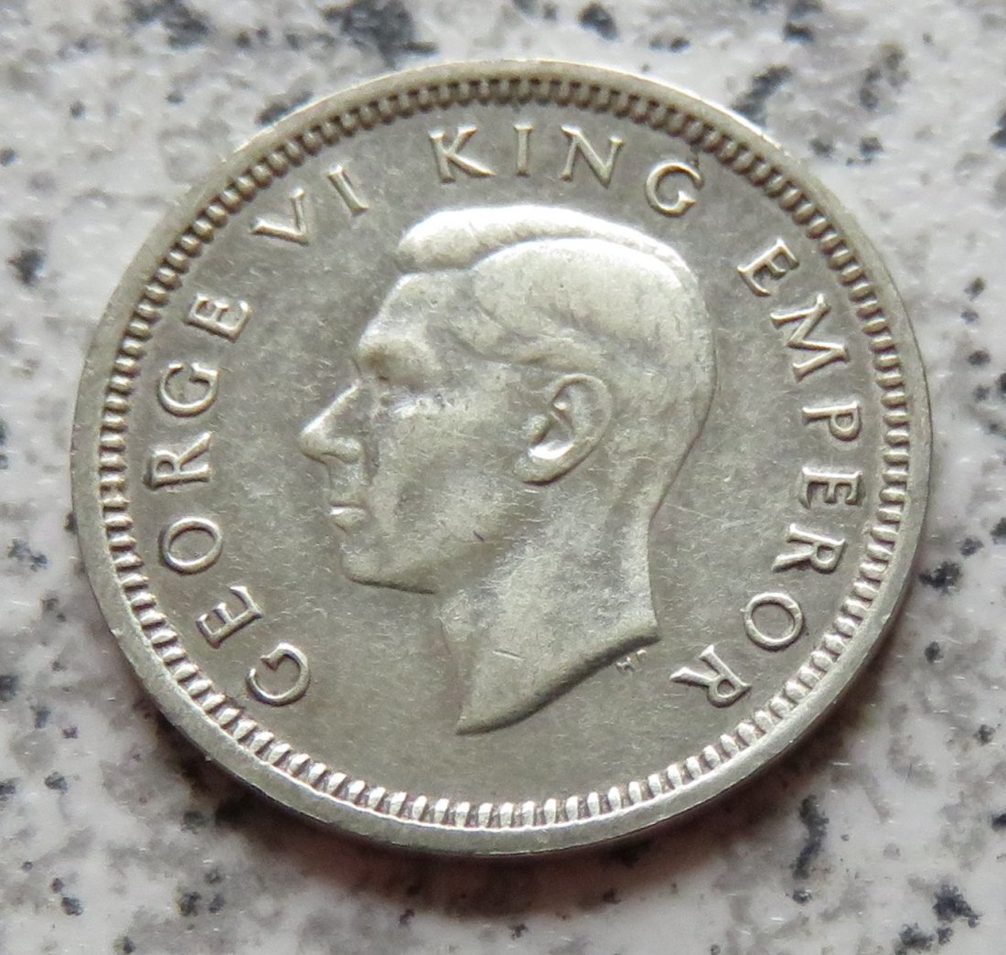  Neuseeland 3 Pence 1942   