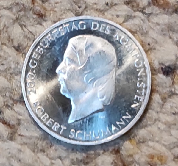  Deutschland 10 € 2010, SILBER, Genurt von Robert Schumann   
