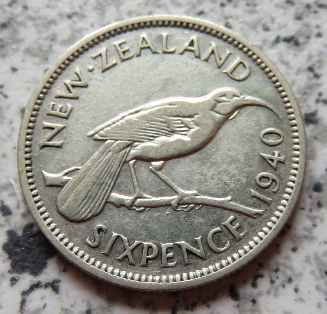 Neuseeland 6 Pence 1940   