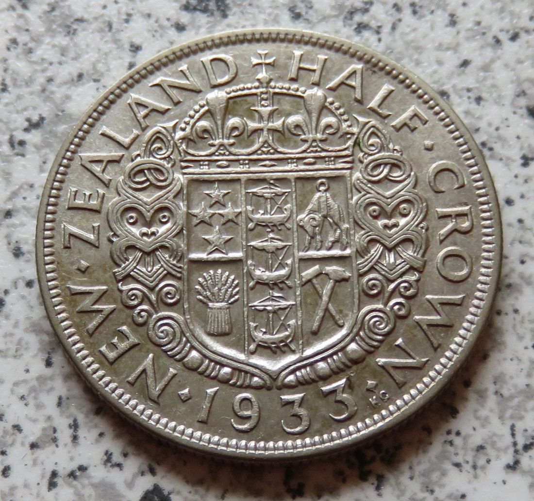 Neuseeland half Crown 1933 / Neuseeland 1/2 Crown 1933   