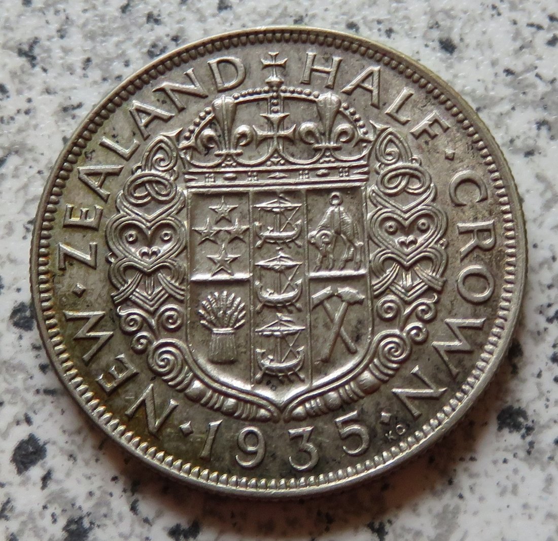  Neuseeland half Crown 1935 / Neuseeland 1/2 Crown 1935   