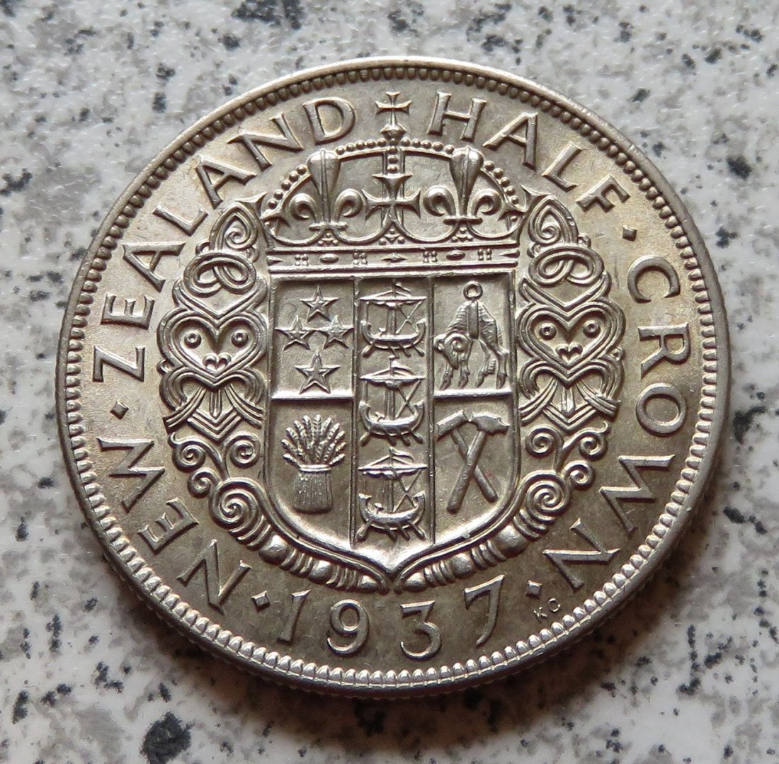  Neuseeland half Crown 1937 / Neuseeland 1/2 Crown 1937   