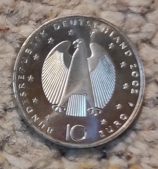  Deutschland 10 € 2002, SILBER, Einführung des Euro   