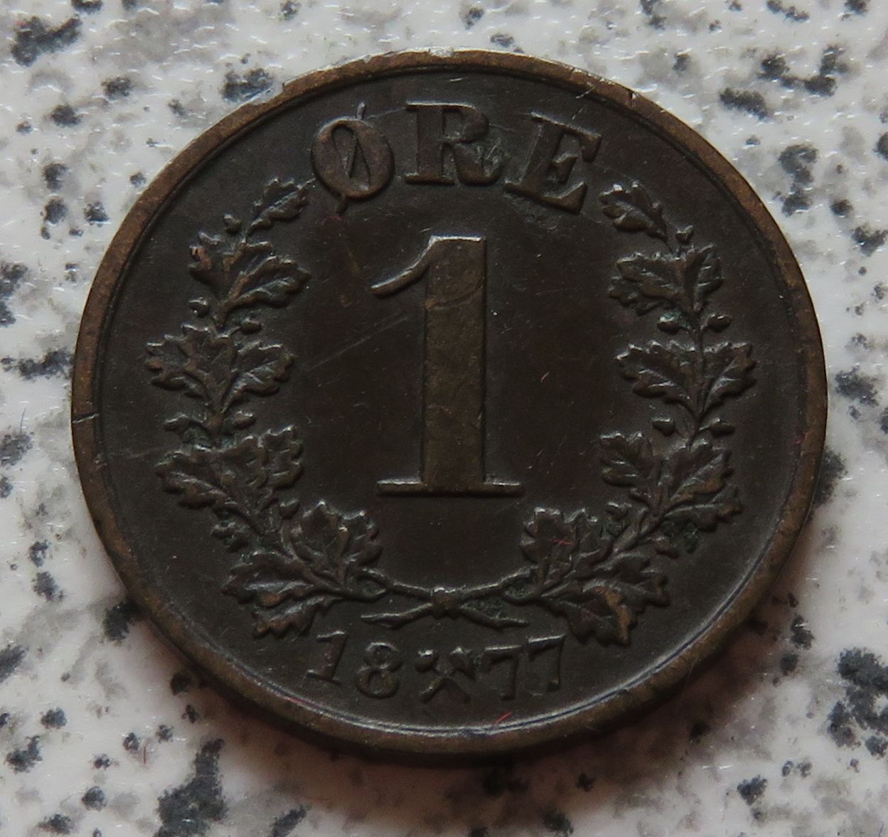  Norwegen 1 Öre 1877   