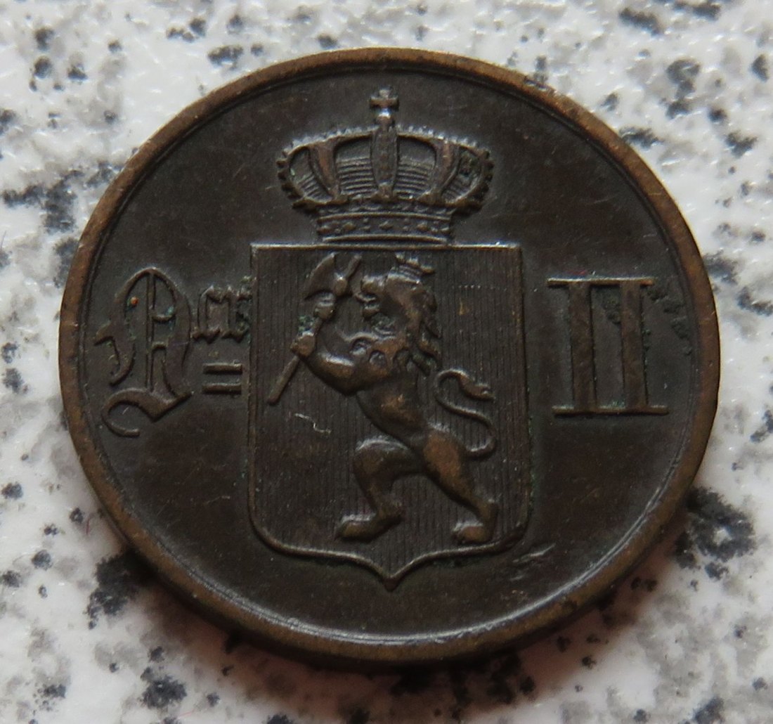  Norwegen 1 Öre 1877   