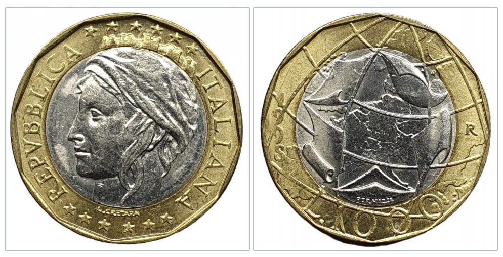  Italien 1000 Lire, 1998 vorzüglich   