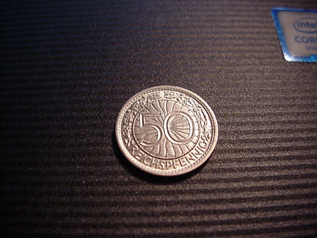 Weimar 50 Reichspfennig 1938 E-selten