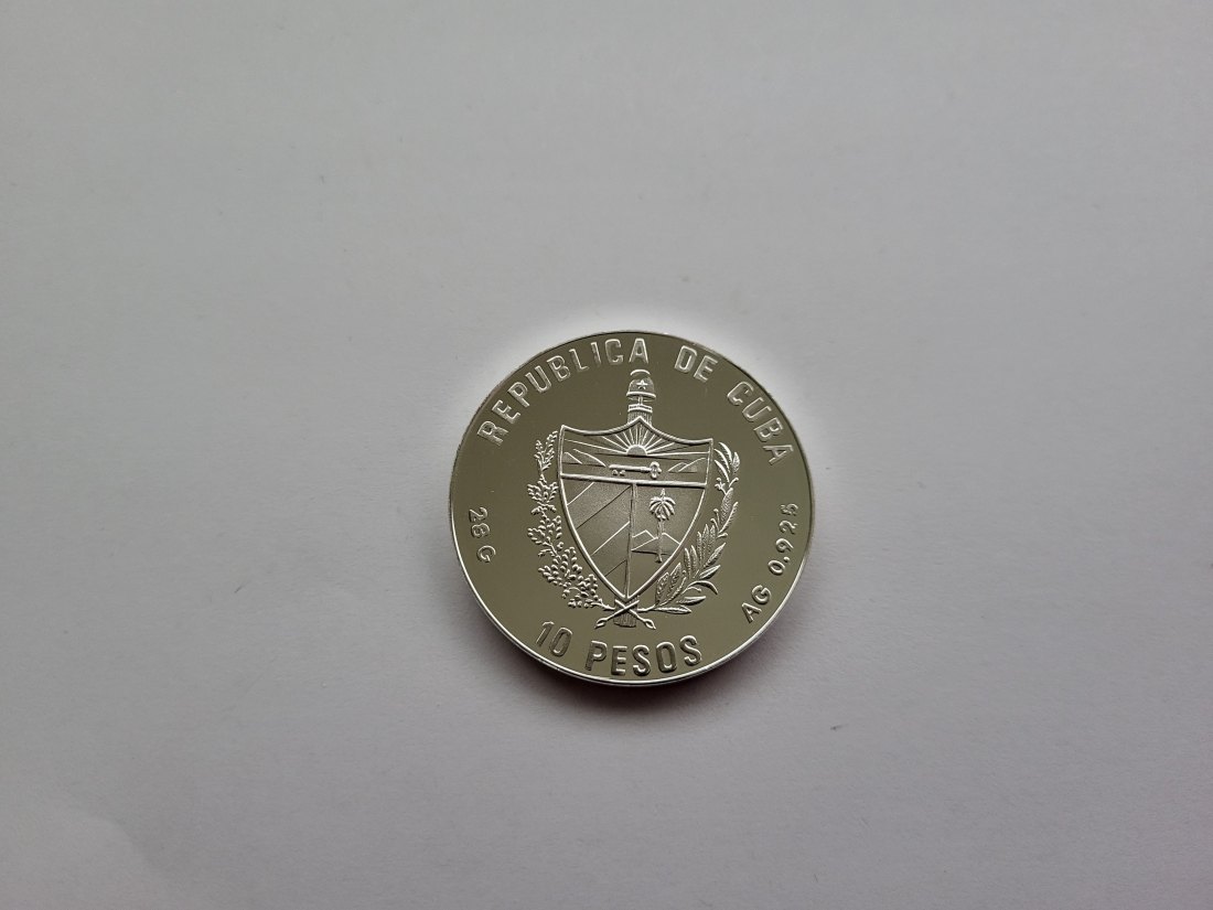  10 Pesos 1990 Olympia 1992 Hochsprung 925/25,9g fein Kuba Spittalgold9800 (5387   