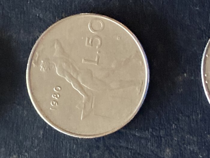 Münze Münzen Umlaufmünze Italien 50 Lire 1980