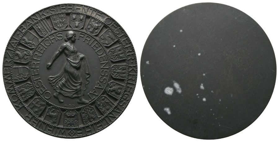  Österreich-Wien; Zinnmedaille o.J.; bronziert, einseitig, 76,29 g, Ø 66 mm   