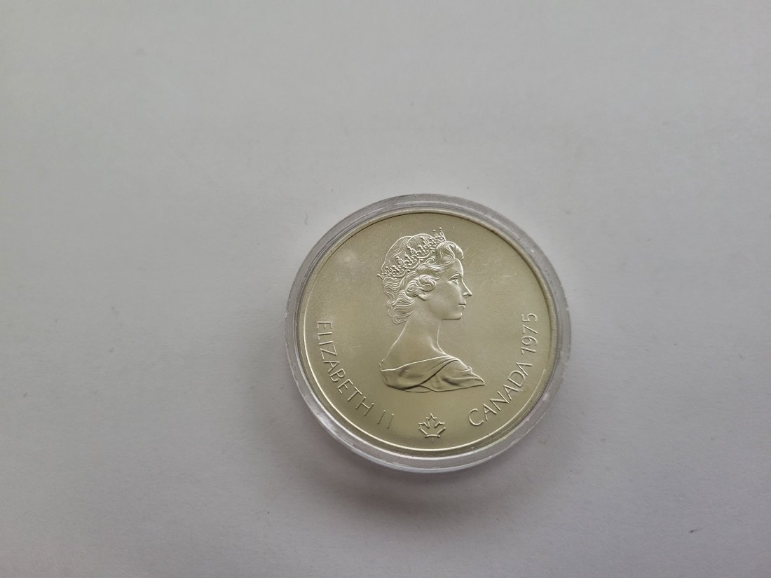  5 Dollar 1975 Montreal 1976 Olympia Marathon 925/22,48g fein Canada Kanada Spittalgold9800 (4674)   