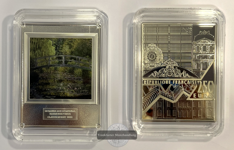  Frankreich 250 Euro BU Coin Monet Musée du Louvre 2025 FM-Frankfurt Feinsilber: 500g   