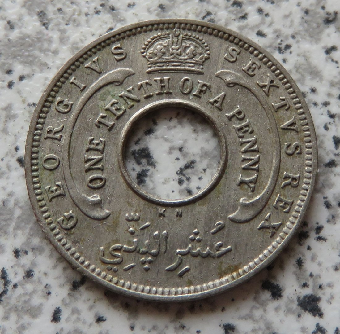  British West Afrika 1/10 Penny 1950 KN   