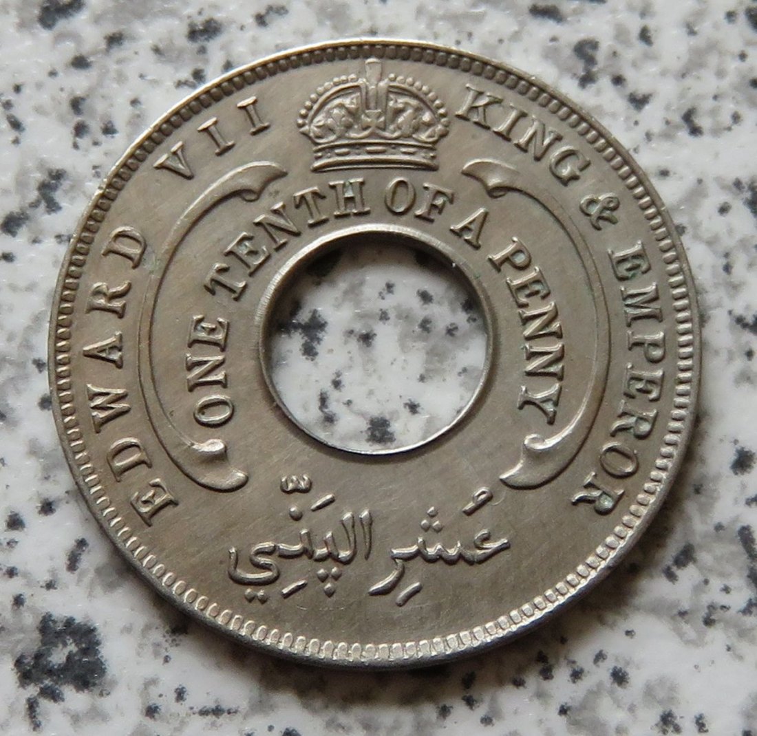  British West Afrika 1/10 Penny 1908   