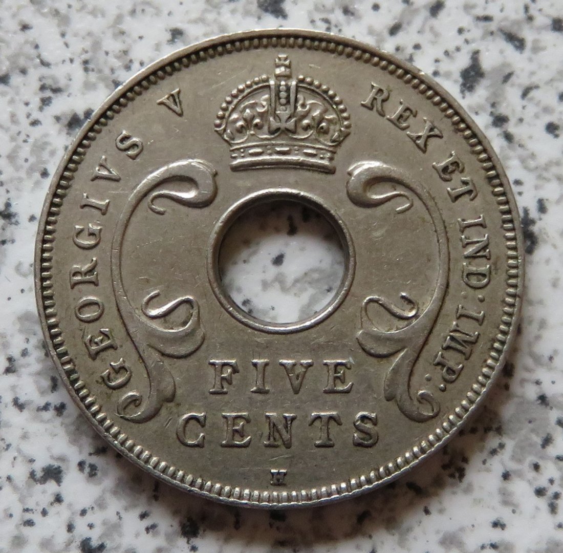  East Africa 5 Cents 1913 H / Ostafrika 5 Cents 1913 H   