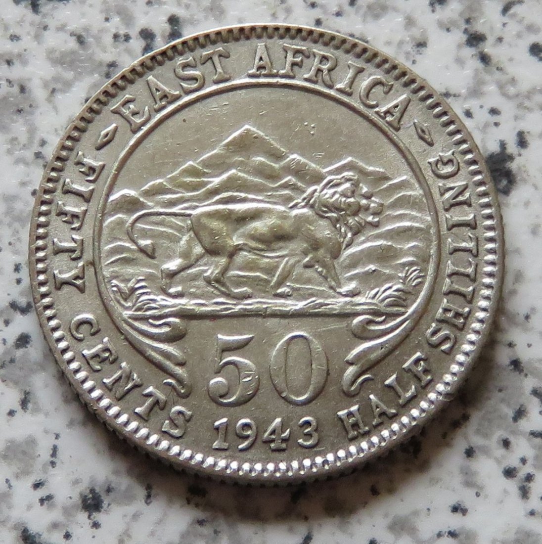  East Africa 50 Cents 1943 I / Ostafrika 50 Cents 1943 I   