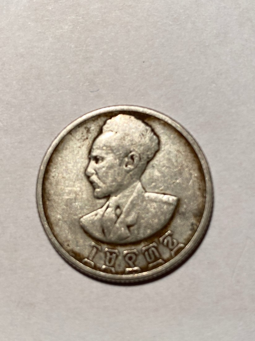 Äthiopien, Kaiser Helassie, 1936/1944 7 gr.Silber   