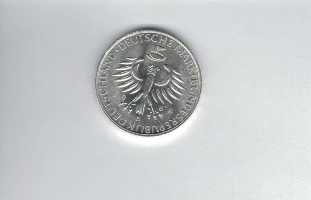  5 Mark 1968 D Max v. Pettenkoffer silber 7g fein BRD Deutschland Spittalgold9800 (4601/1   