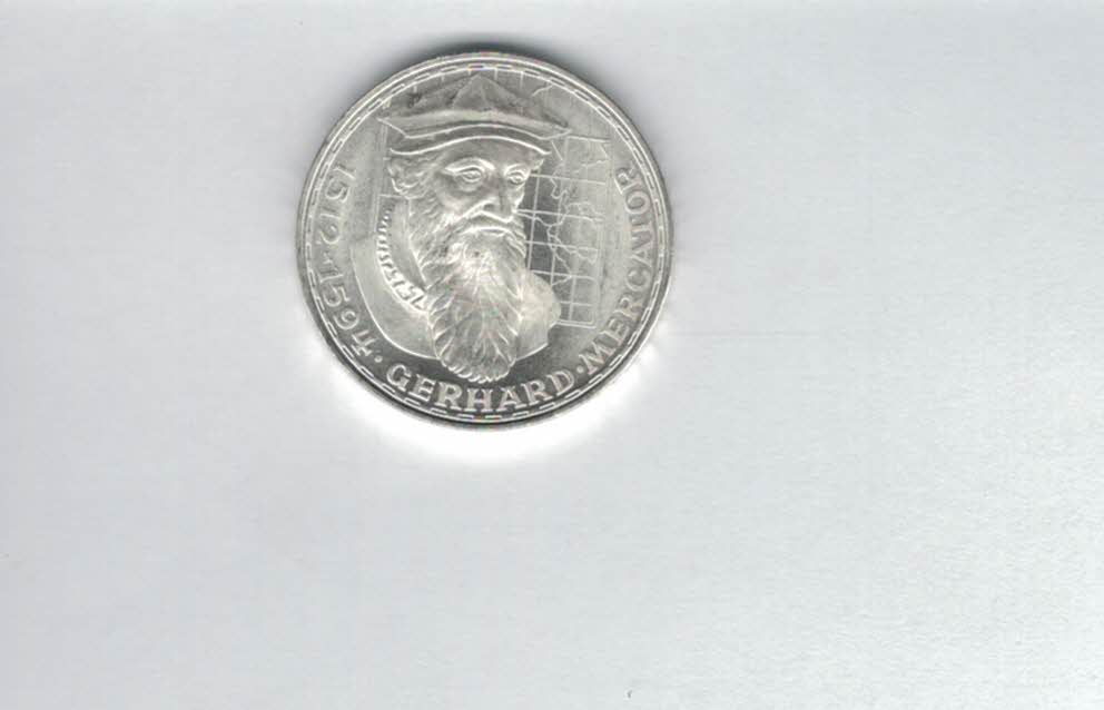  5 Mark 1969 F Gerhard Mercator silber 7g fein BRD Deutschland Spittalgold9800 (4601/4   
