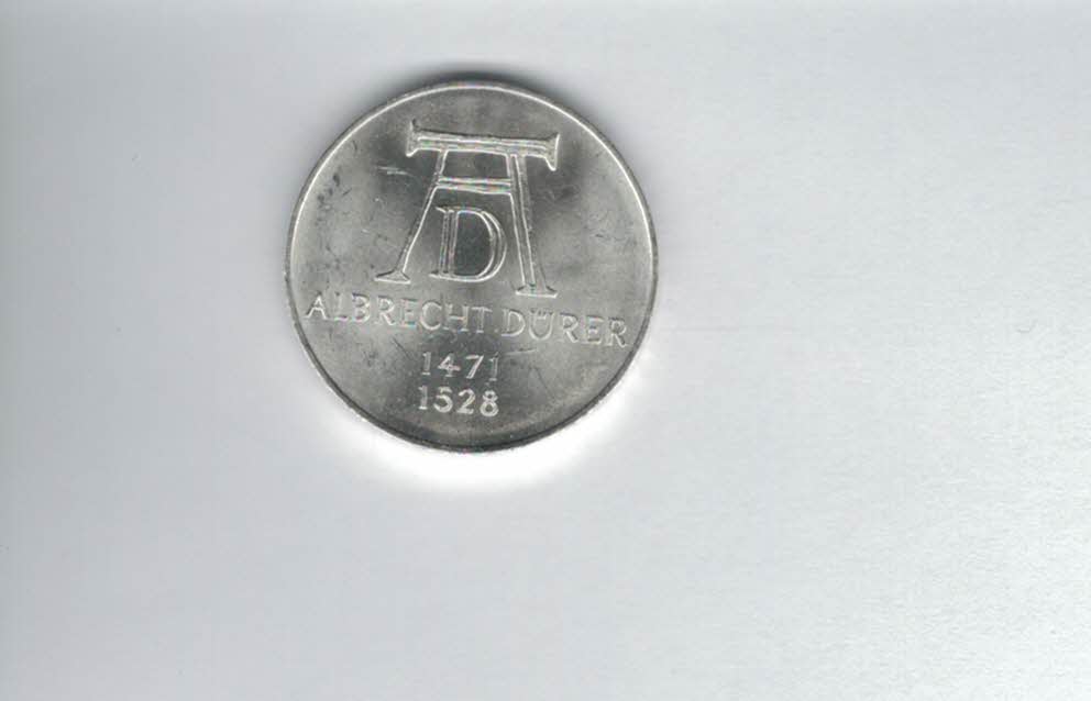  5 Mark 1971 D Albrecht Dürer silber 7g fein BRD Deutschland Spittalgold9800 (4601/6   