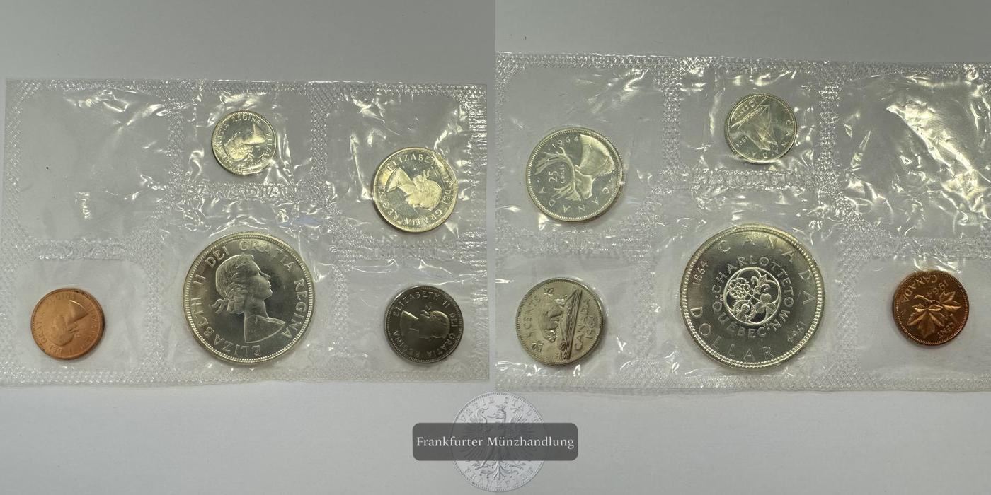  Canada Lot Münzen 1964 FM-Frankfurt Feinsilber: 25,2g   