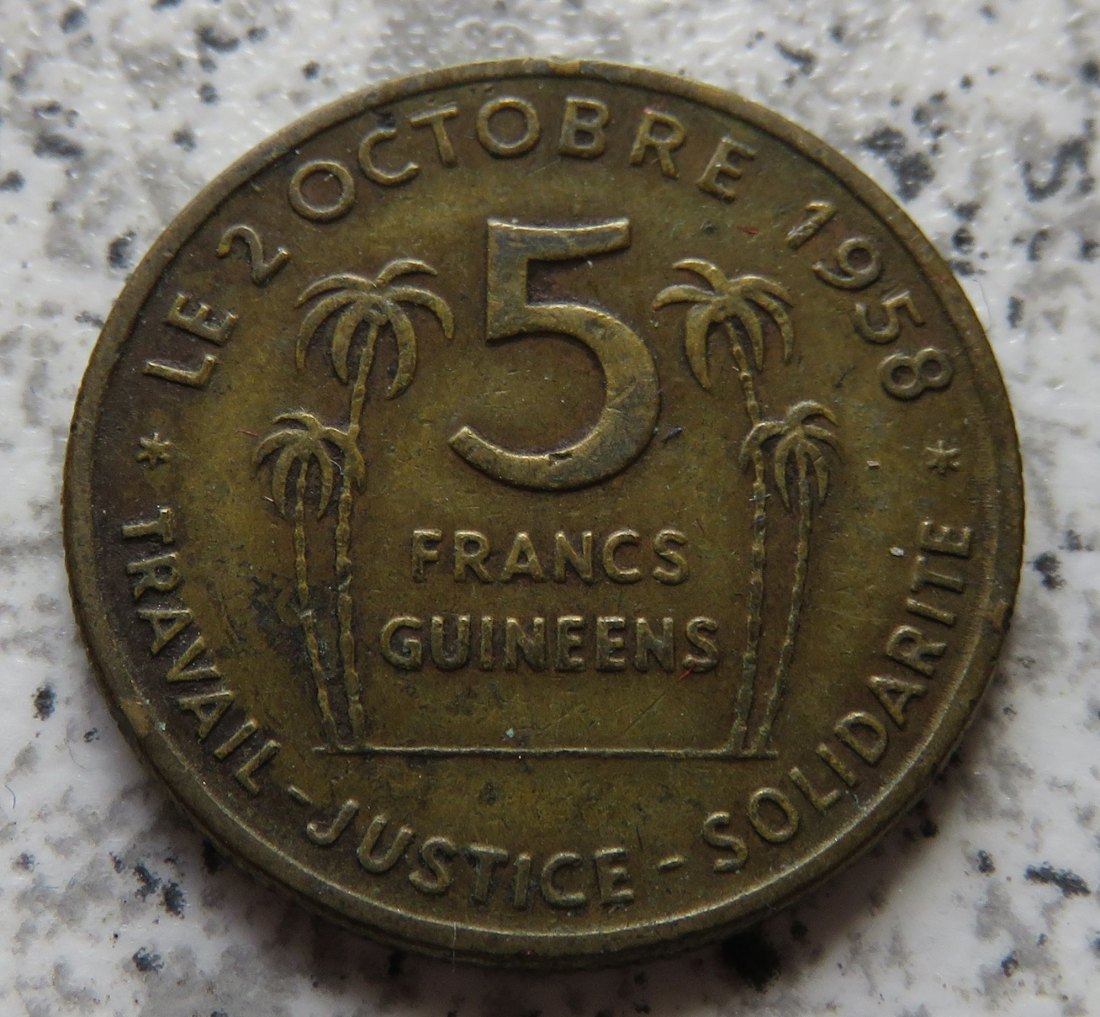  Guinea 5 Francs 1959   