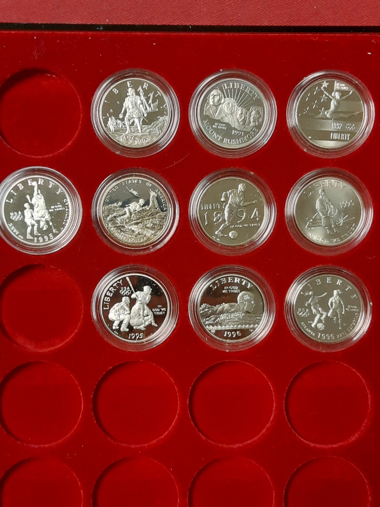  Sammlung USA Silber Dollars Atlanta, Half und One Dollars   