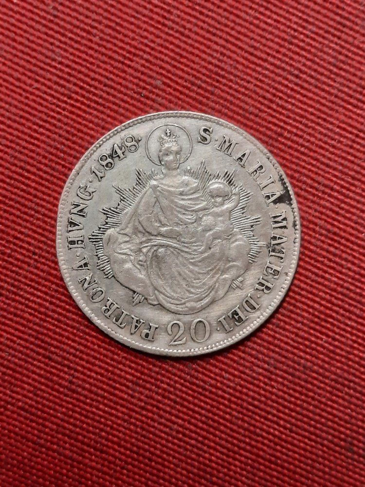  Österreich Ungarn 20 Kreutzer 1848 B Silber   
