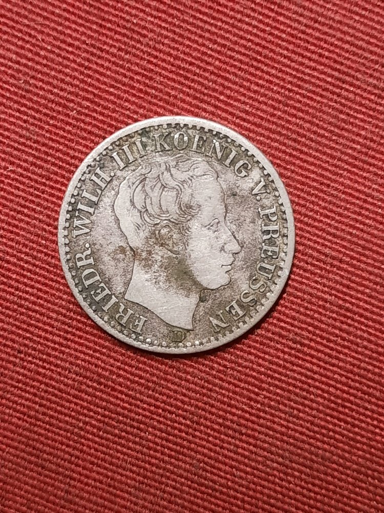Preussen 1/6 Taler 1827 D Silber