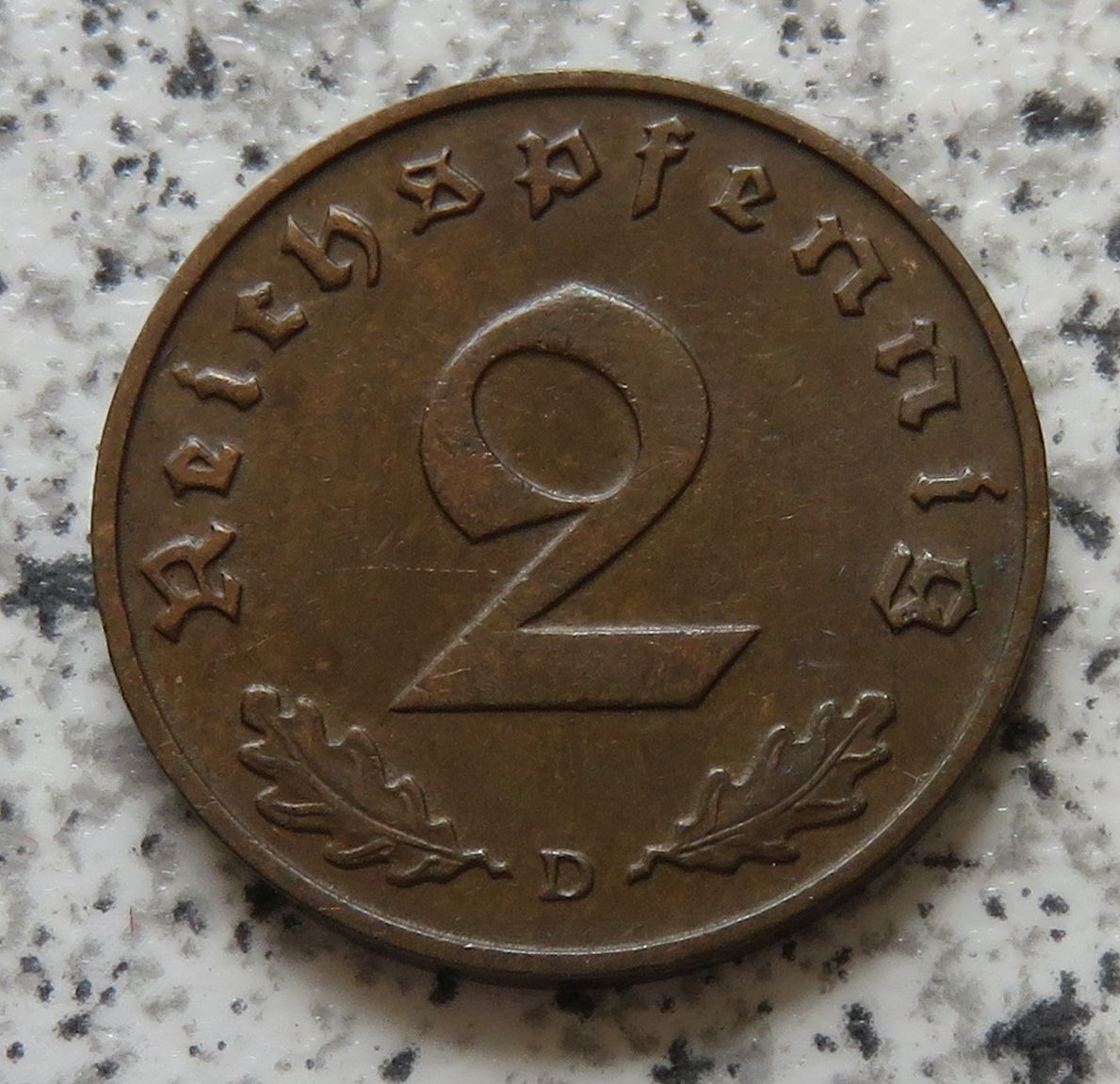  Drittes Reich 2 Pfennig 1938 D   
