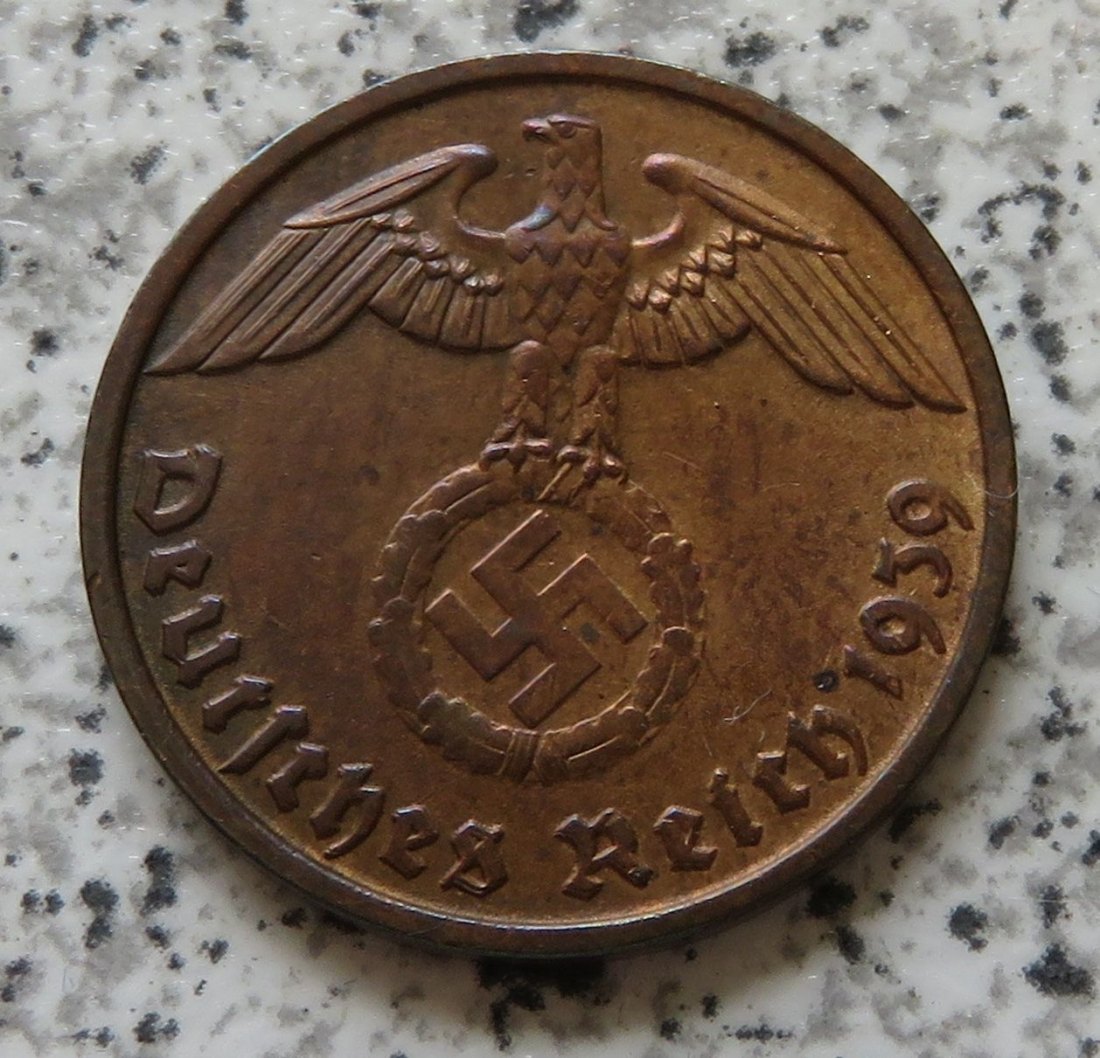  Drittes Reich 2 Pfennig 1939 D   