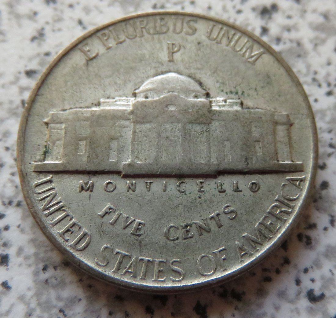  USA 5 Cents 1943 P, Silber   