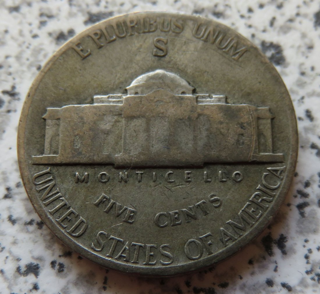  USA 5 Cents 1943 S, Silber   