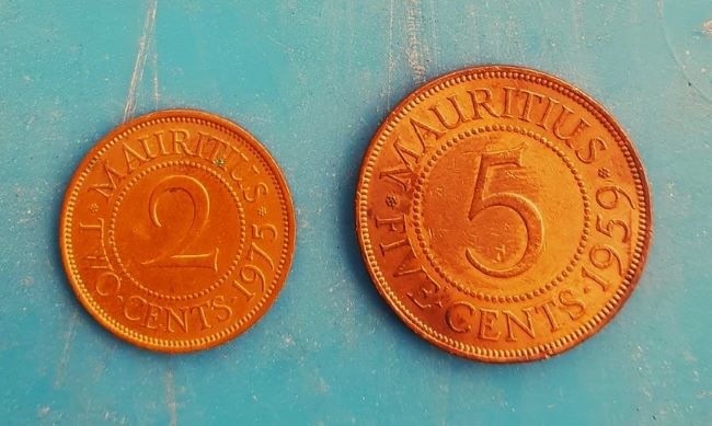  Mauritius 5ct 1959 u 2ct 1975 in UNC.!   