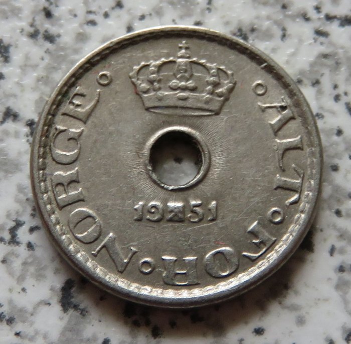 Norwegen 10 Öre 1951   