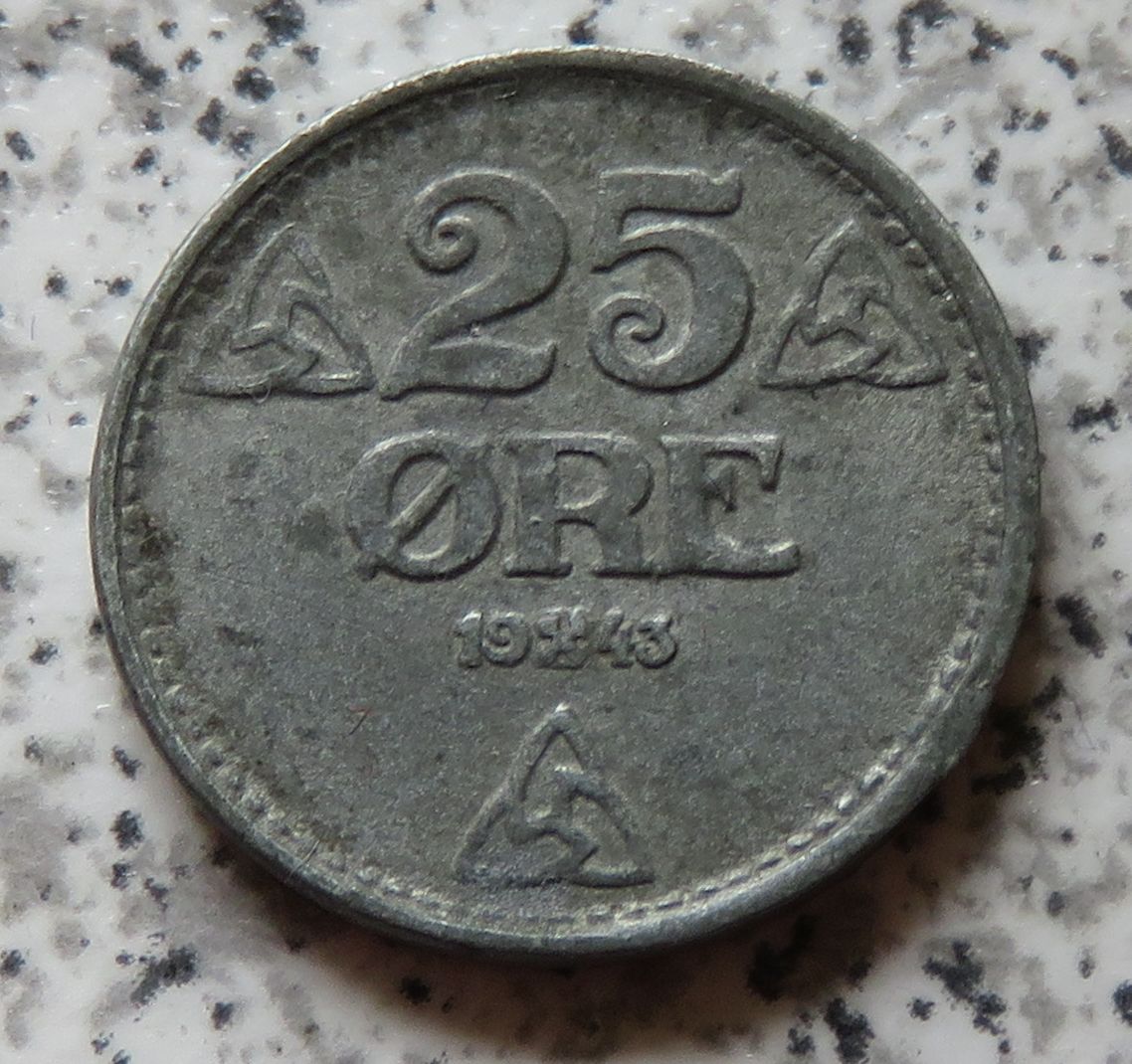  Norwegen 25 Öre 1943   