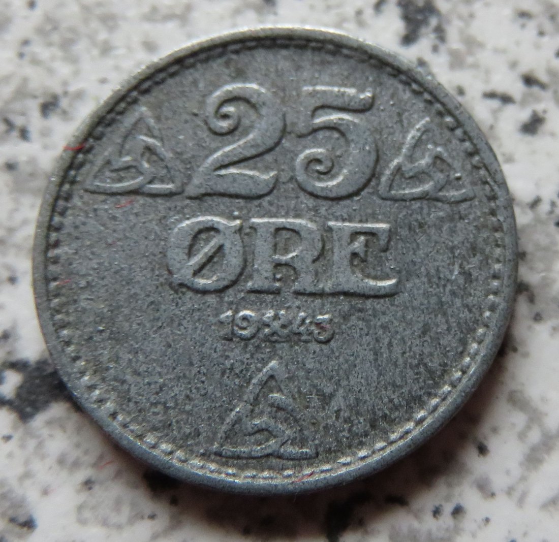  Norwegen 25 Öre 1943   