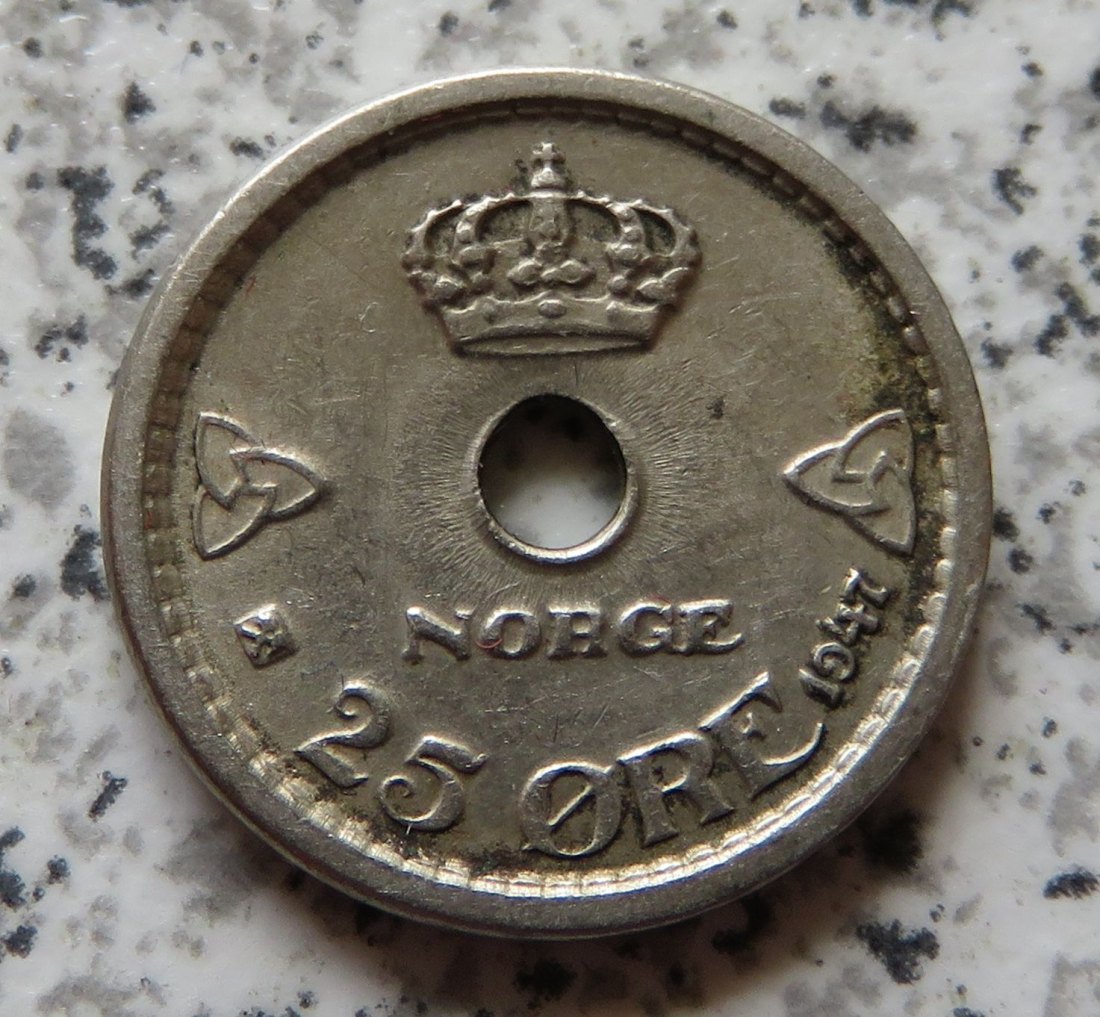  Norwegen 25 Öre 1947   