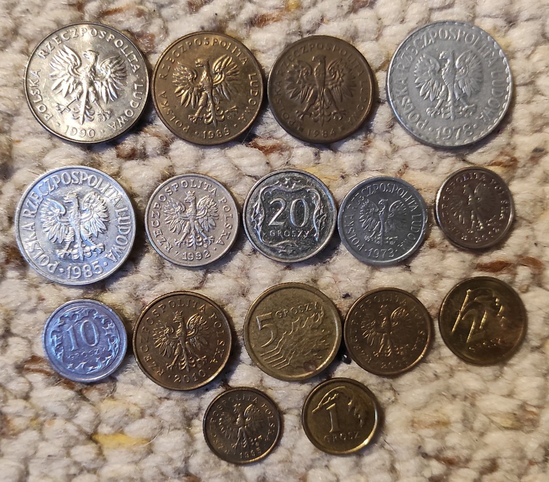  Set 029: Polen Münzlot mit 16 verschiedenen Münzen   