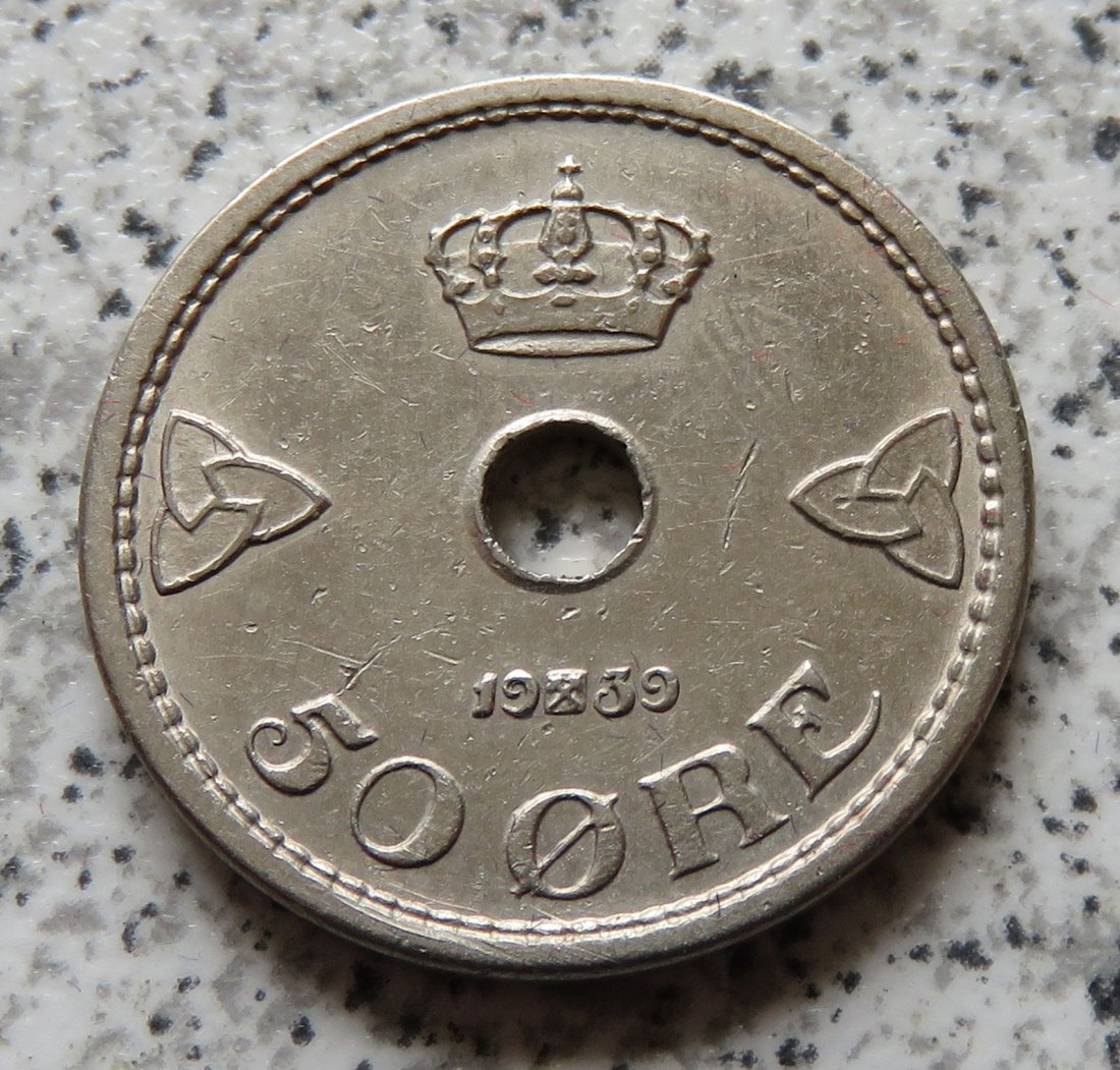  Norwegen 50 Öre 1939   