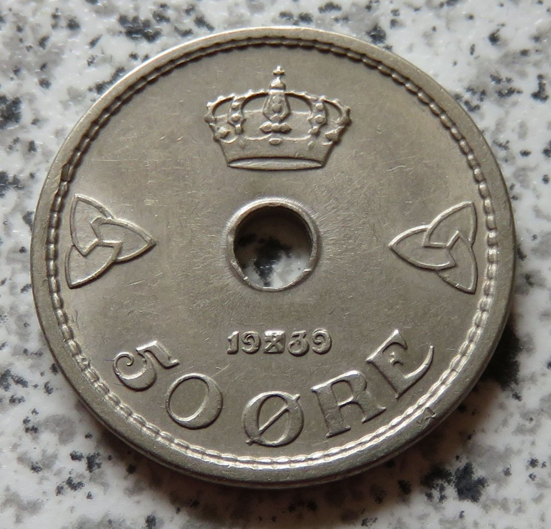  Norwegen 50 Öre 1939   